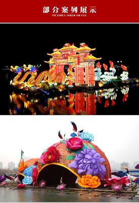 中秋燈展場景布置 扇子造型花燈點亮佳節，廠家打造民間工藝與互聯網融合的戶外景觀